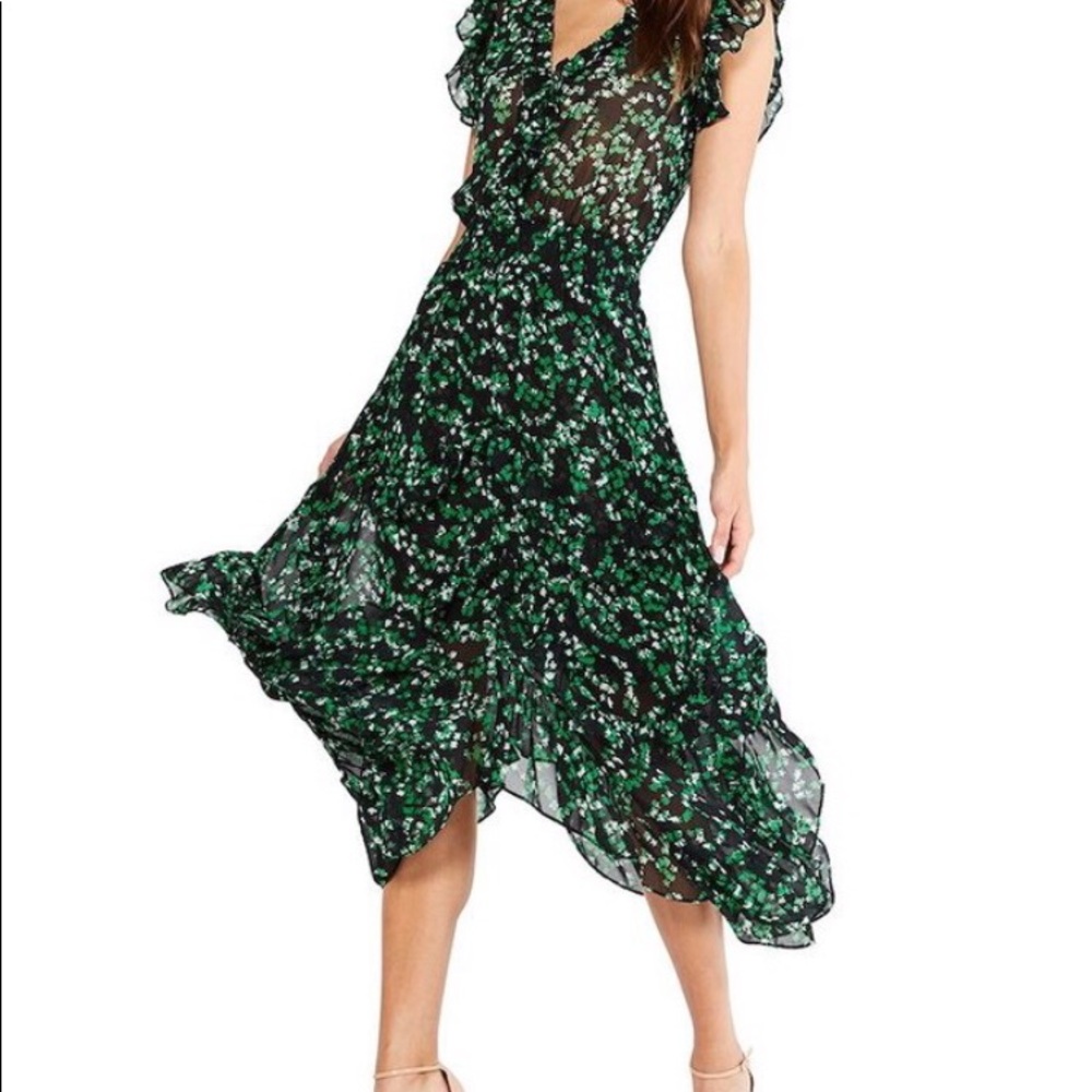 MISA LOS ANGELES Dakota Green Dress Size L